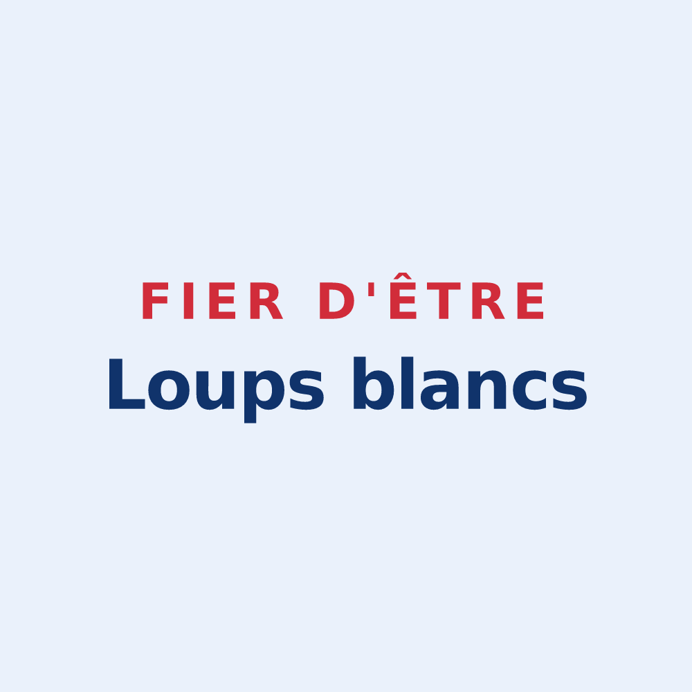 Sticker « Fier d'être Loups blancs » — design pour Ouhans