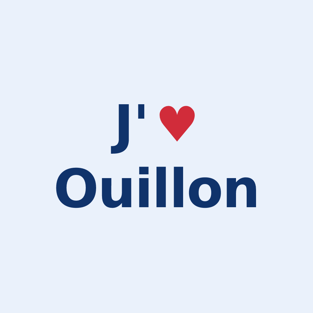 Sticker personnalisé Ouillon — design J'aime Ouillon