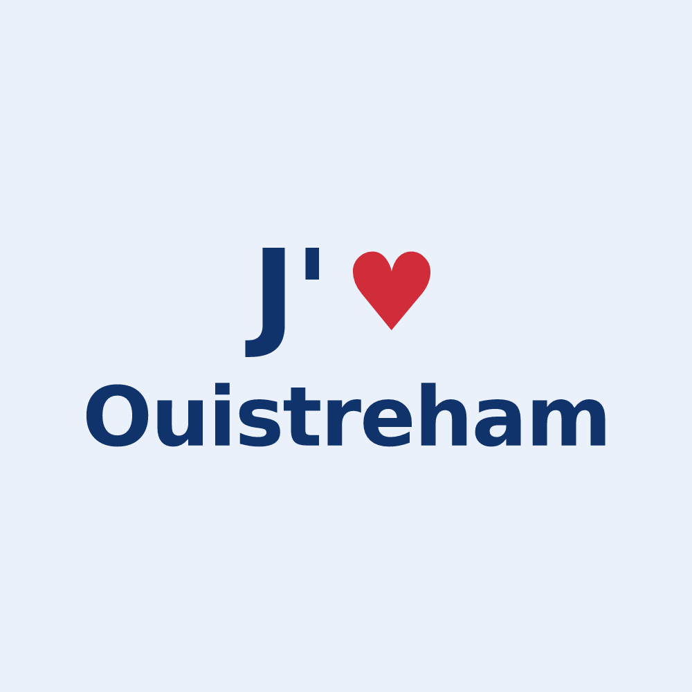 Sticker personnalisé Ouistreham — design J'aime Ouistreham