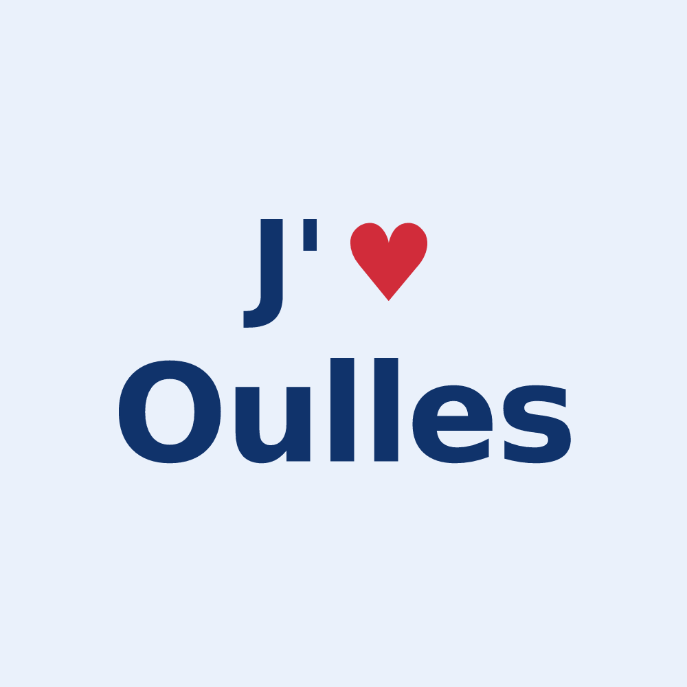 Sticker personnalisé Oulles — design J'aime Oulles