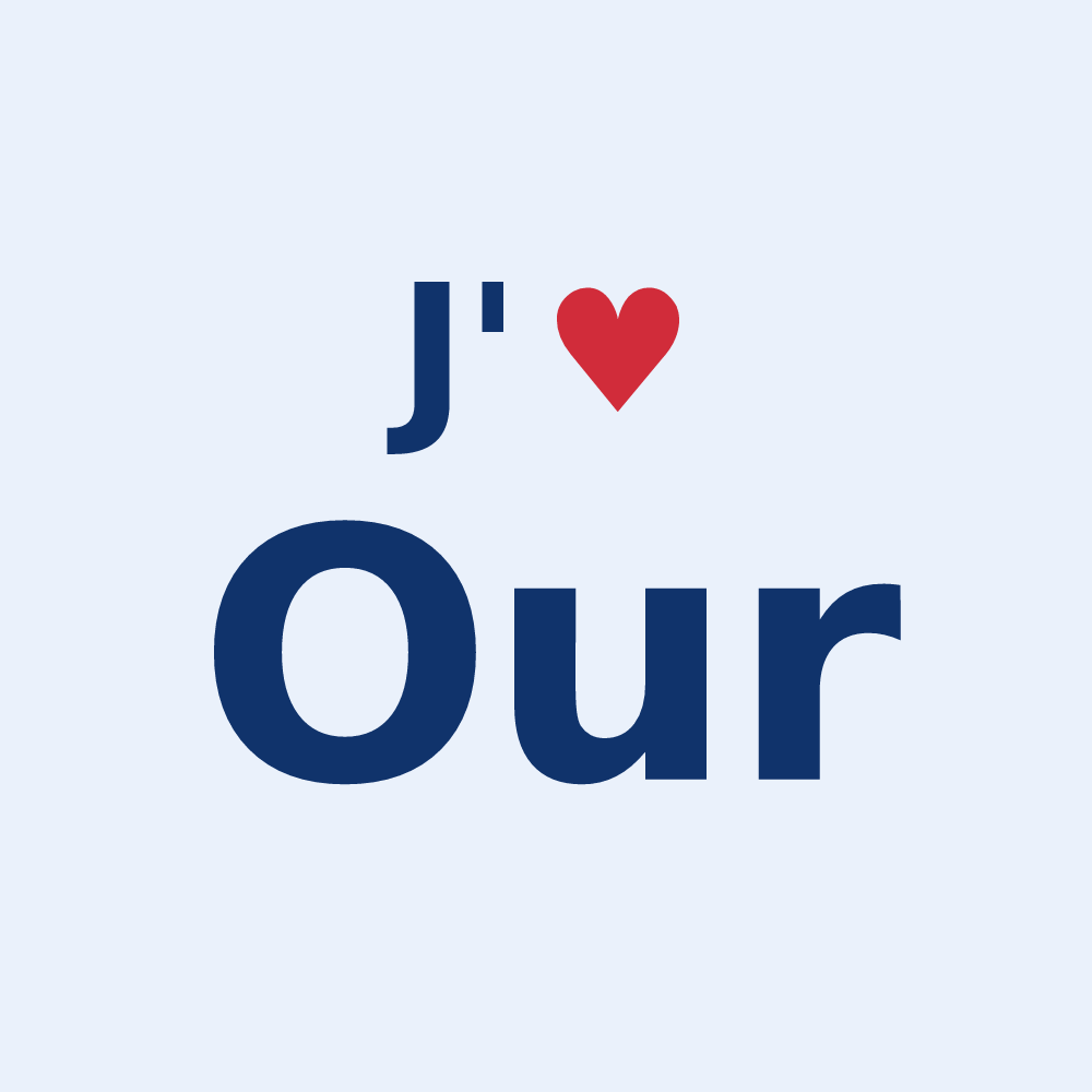 Sticker personnalisé Our — design J'aime Our