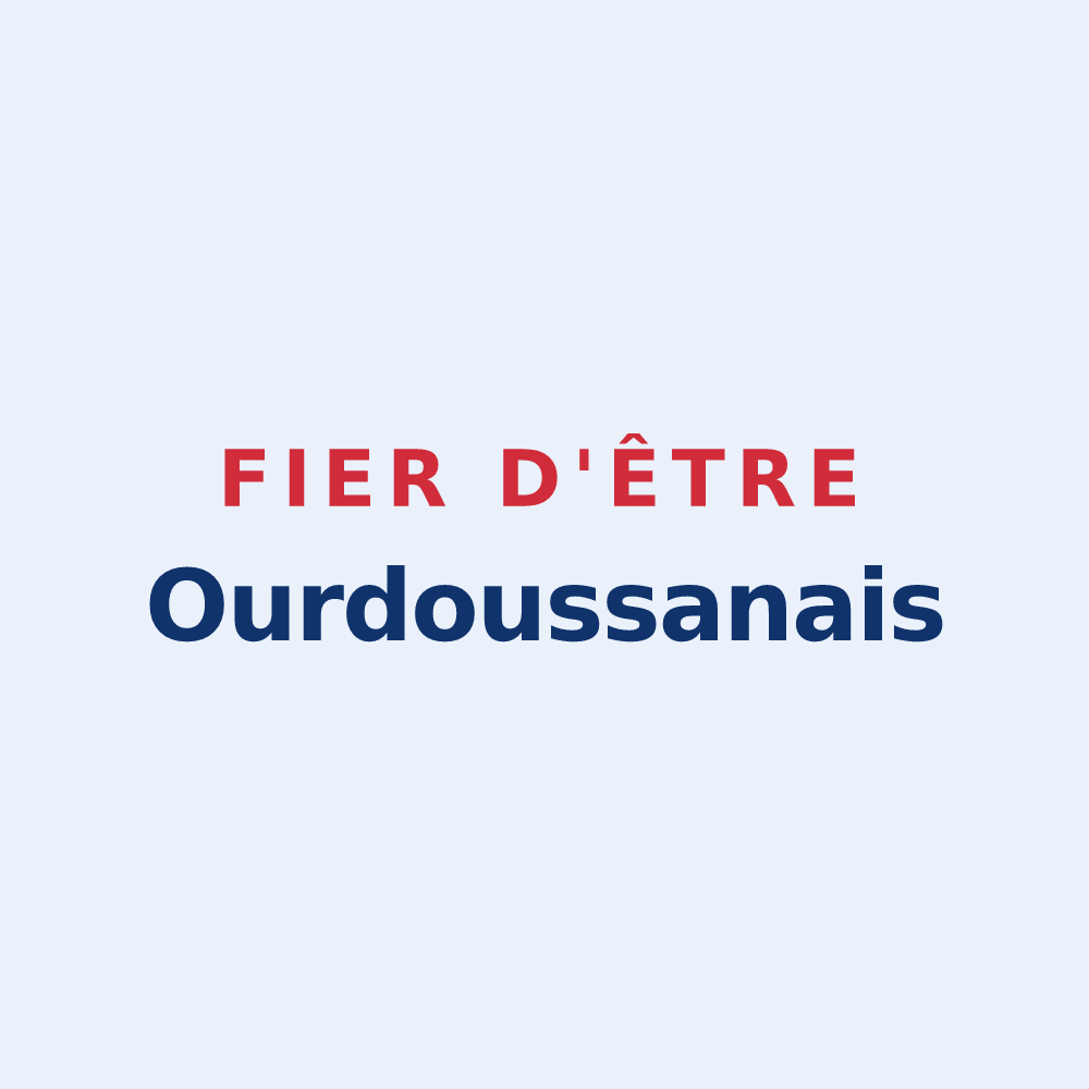 Sticker « Fier d'être Ourdoussanais » — design pour Ourdis-Cotdoussan