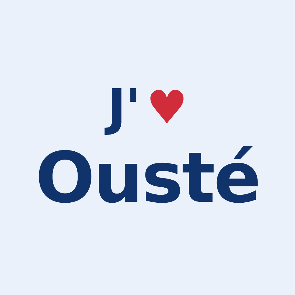 Sticker personnalisé Ousté — design J'aime Ousté