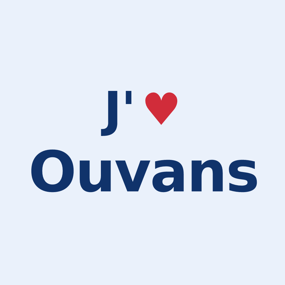 Sticker personnalisé Ouvans — design J'aime Ouvans
