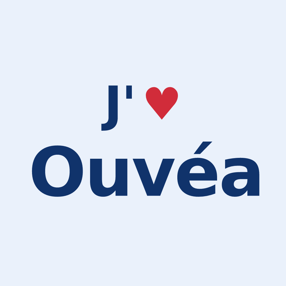 Sticker personnalisé Ouvéa — design J'aime Ouvéa