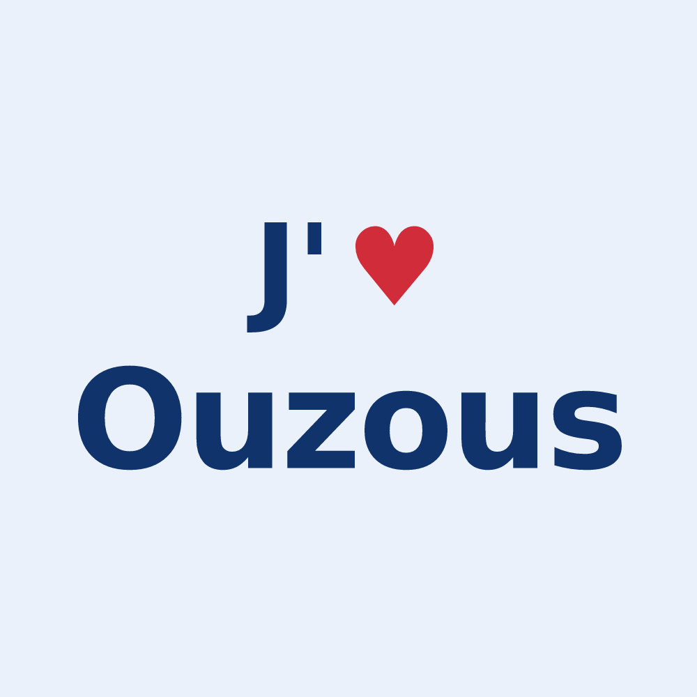 Sticker personnalisé Ouzous — design J'aime Ouzous
