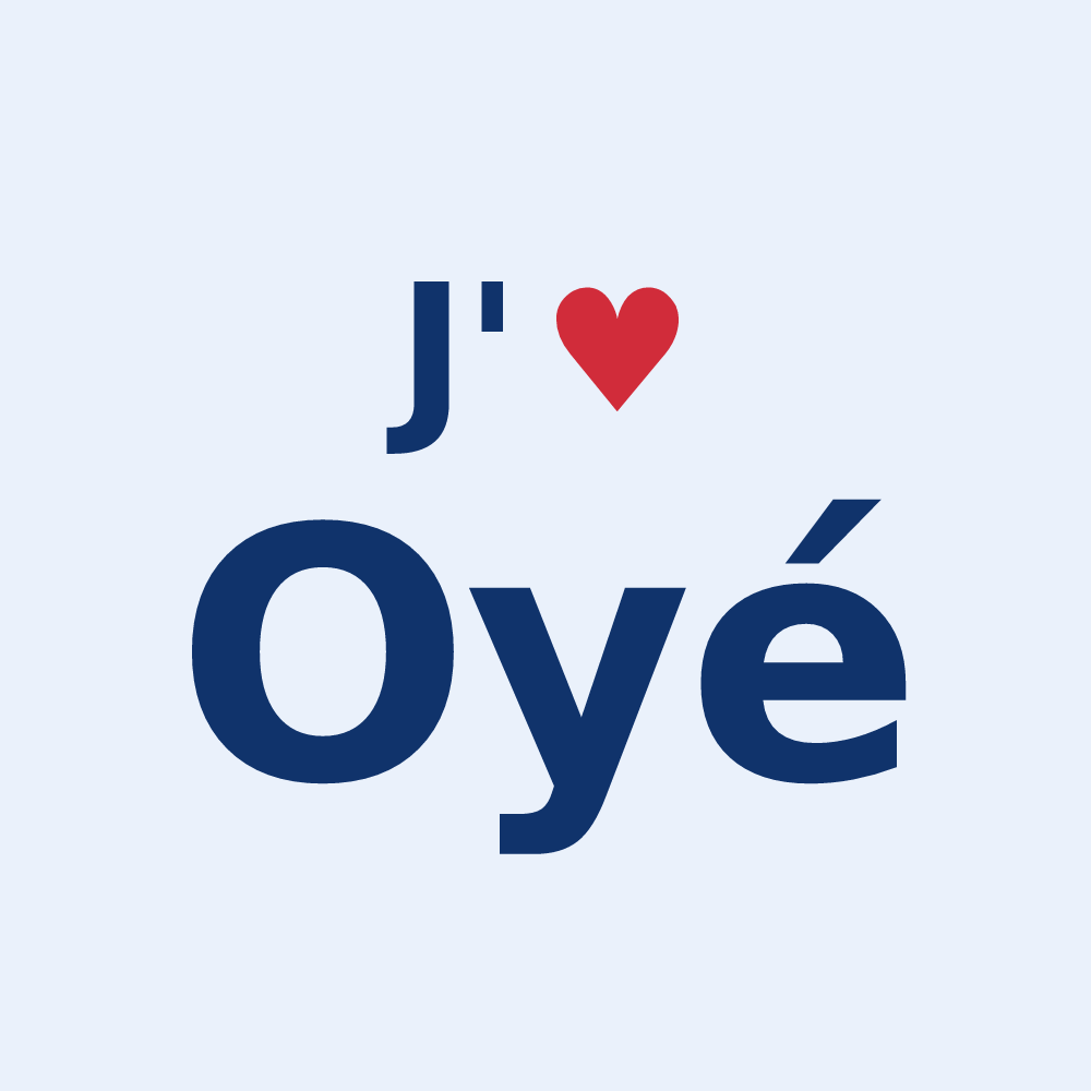 Sticker personnalisé Oyé — design J'aime Oyé