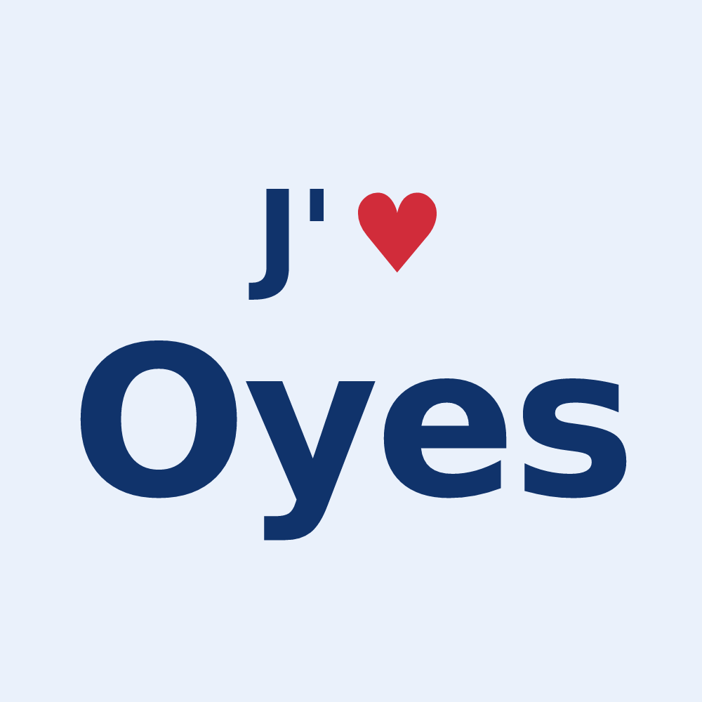 Sticker personnalisé Oyes — design J'aime Oyes