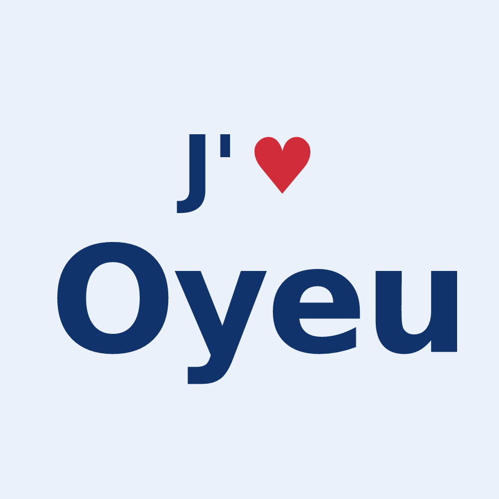 Sticker personnalisé Oyeu — design J'aime Oyeu