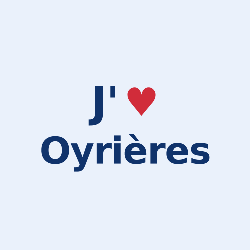 Sticker personnalisé Oyrières — design J'aime Oyrières