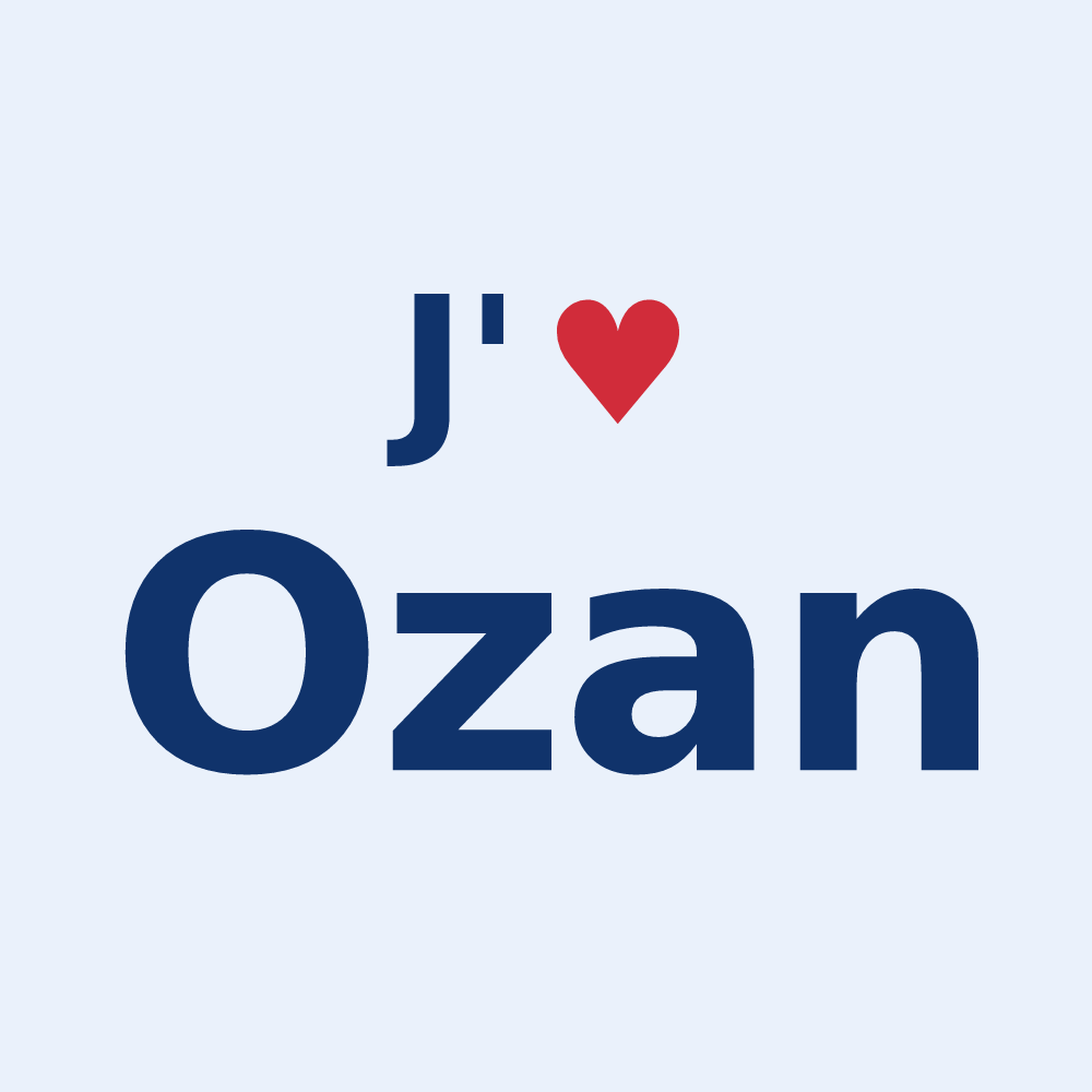 Sticker personnalisé Ozan — design J'aime Ozan