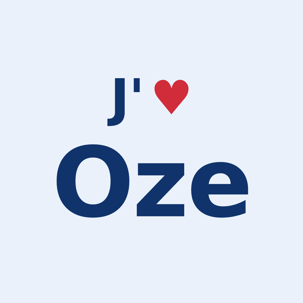 Sticker personnalisé Oze — design J'aime Oze