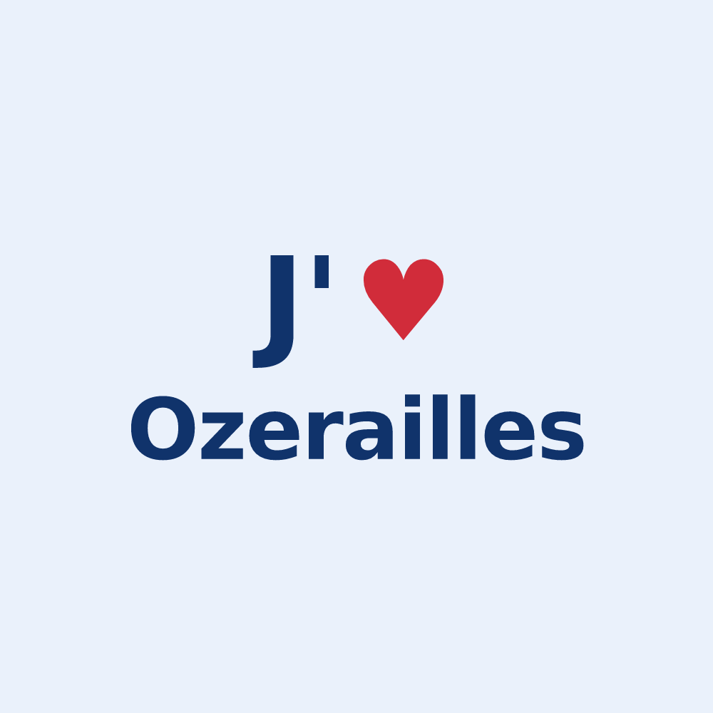 Sticker personnalisé Ozerailles — design J'aime Ozerailles