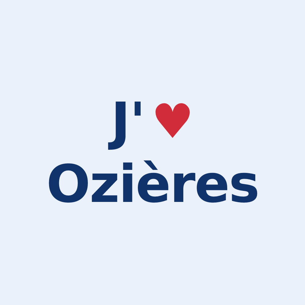 Sticker personnalisé Ozières — design J'aime Ozières
