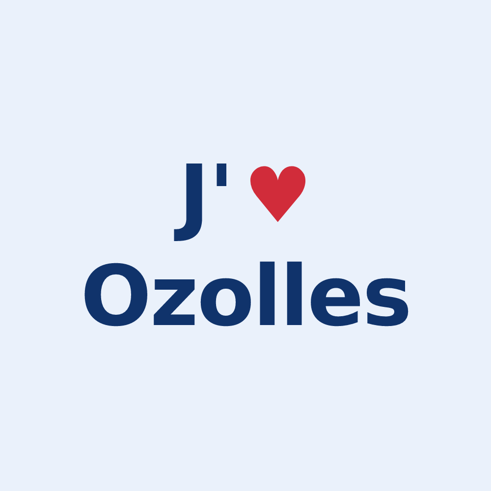 Sticker personnalisé Ozolles — design J'aime Ozolles
