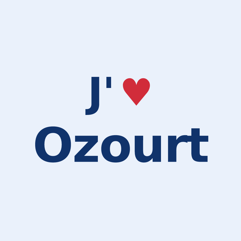 Sticker personnalisé Ozourt — design J'aime Ozourt