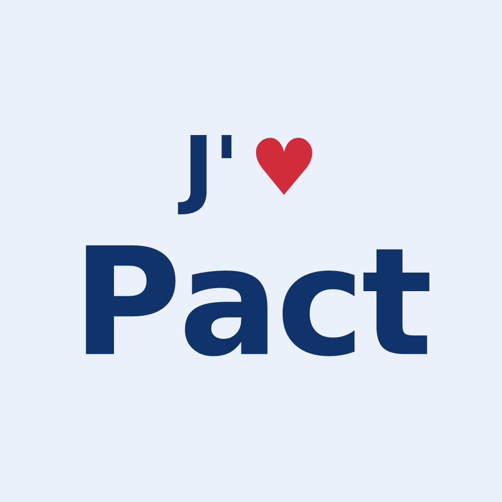 Sticker personnalisé Pact — design J'aime Pact