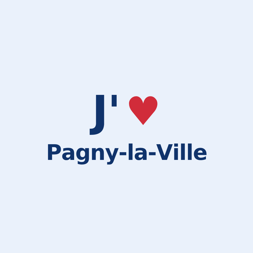 Sticker personnalisé Pagny-la-Ville — design J'aime Pagny-la-Ville