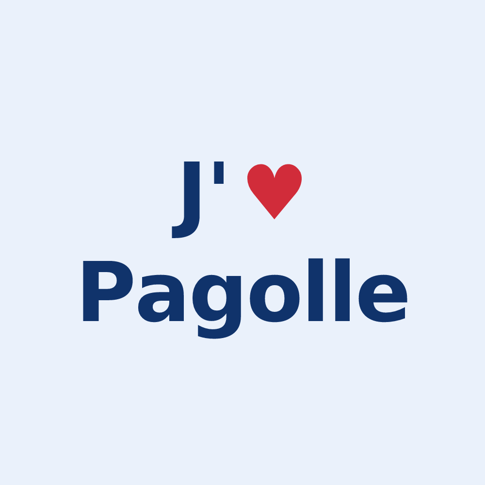Sticker personnalisé Pagolle — design J'aime Pagolle