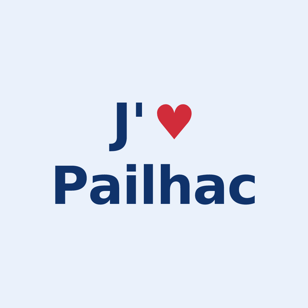 Sticker personnalisé Pailhac — design J'aime Pailhac