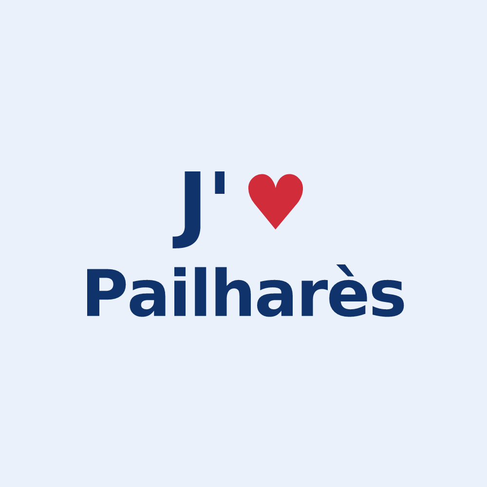 Sticker personnalisé Pailharès — design J'aime Pailharès