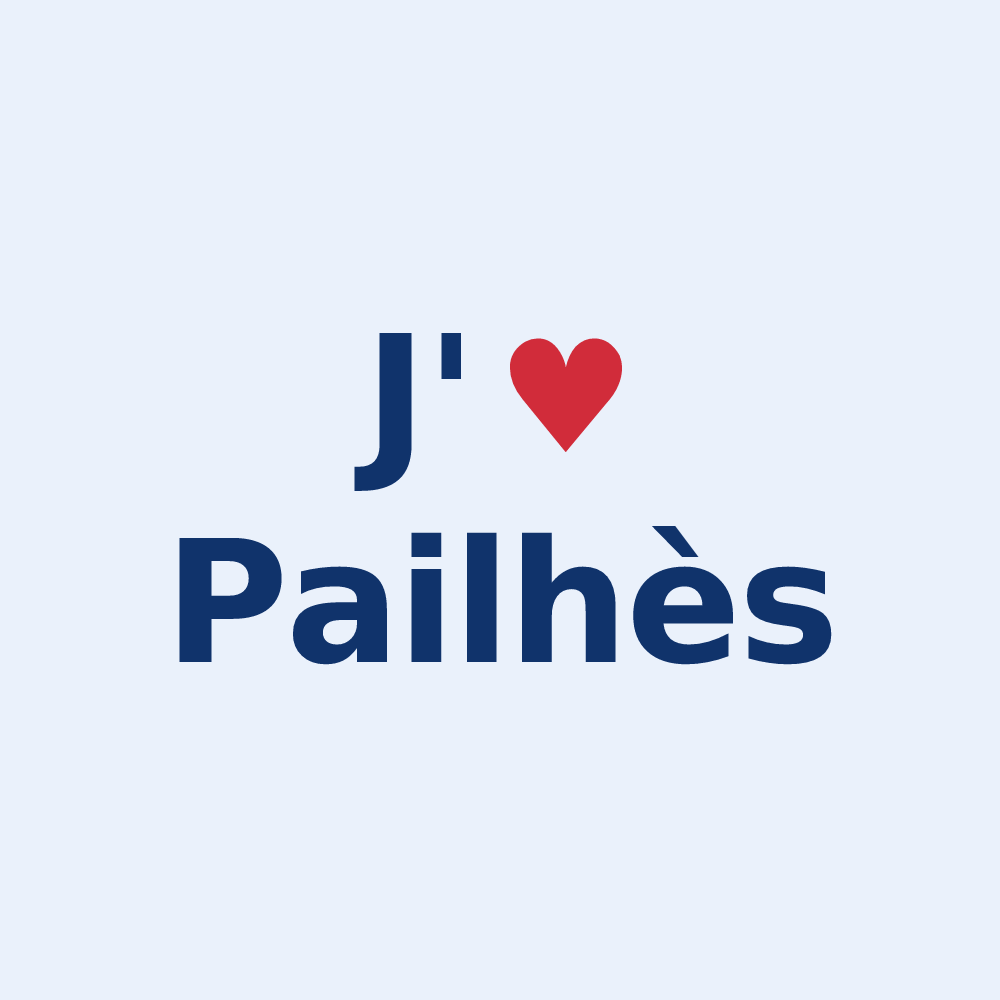 Sticker personnalisé Pailhès — design J'aime Pailhès