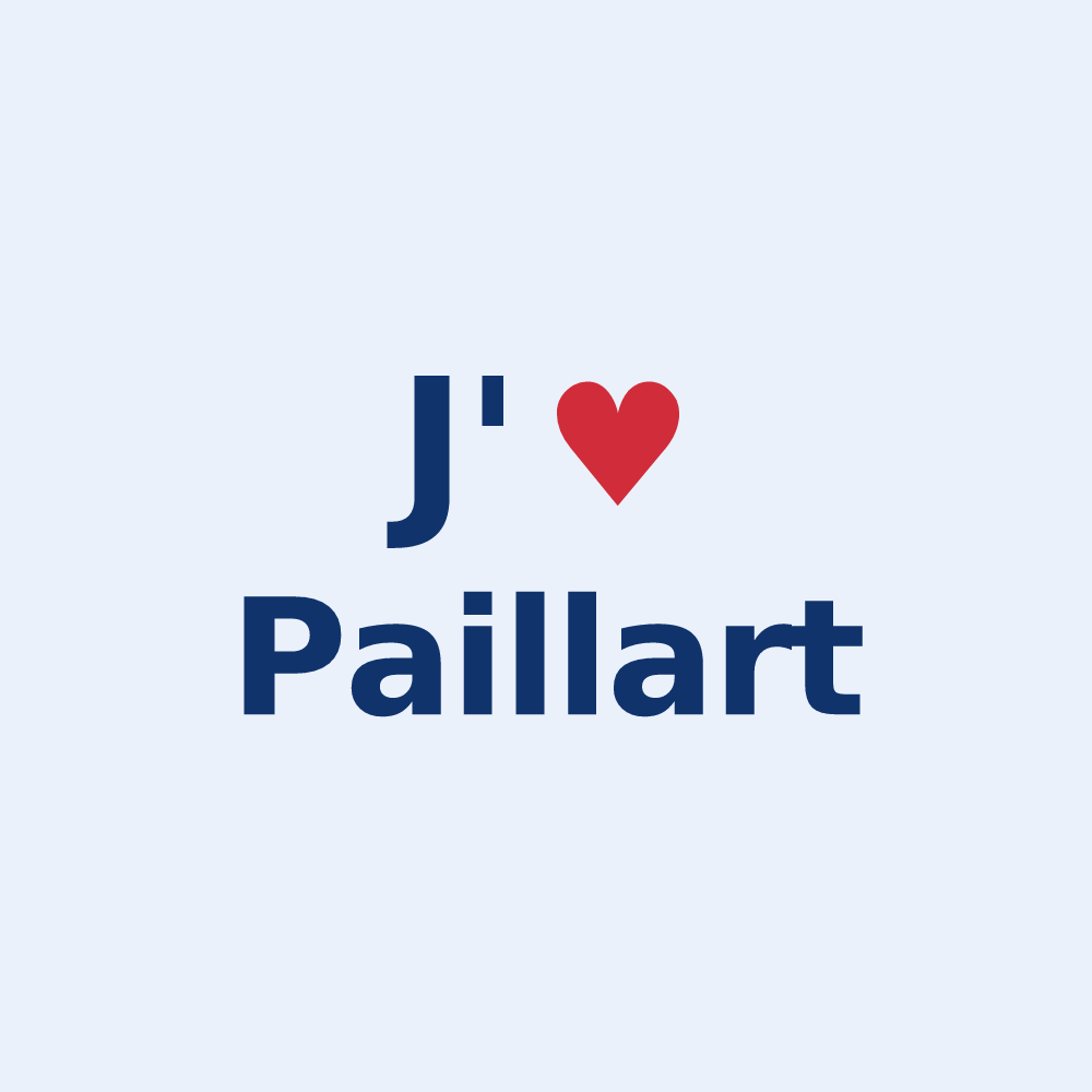 Sticker personnalisé Paillart — design J'aime Paillart