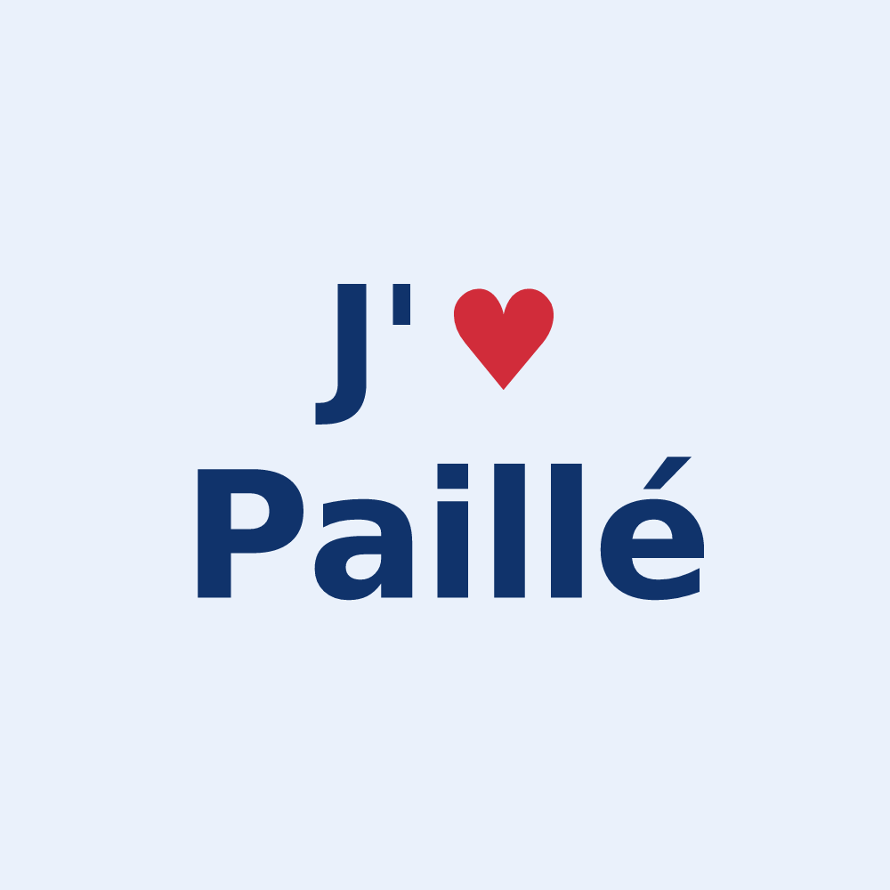 Sticker personnalisé Paillé — design J'aime Paillé