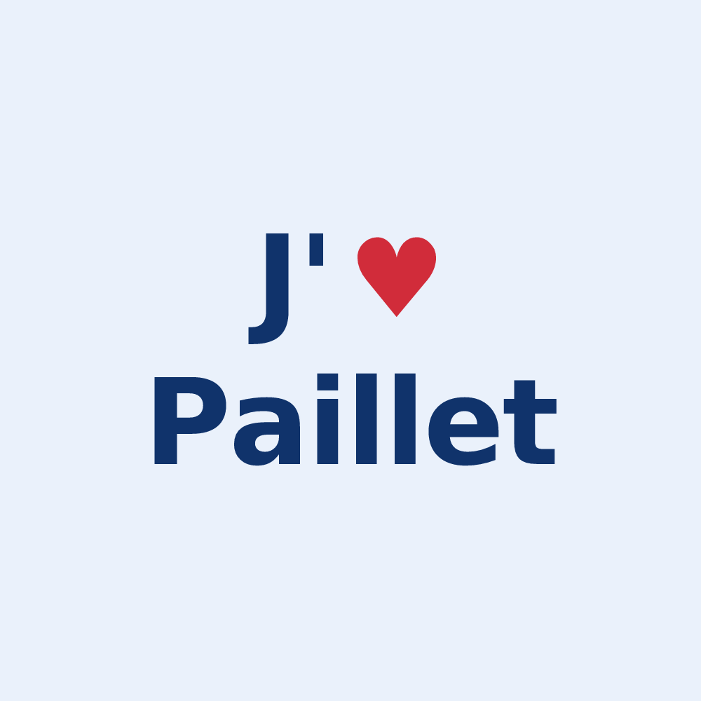 Sticker personnalisé Paillet — design J'aime Paillet