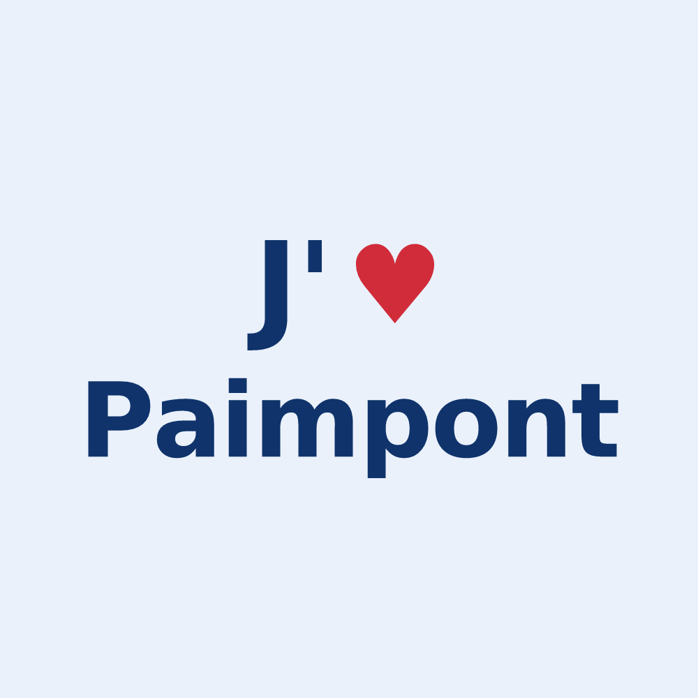 Sticker personnalisé Paimpont — design « J'aime Paimpont » imprimé sur le sticker