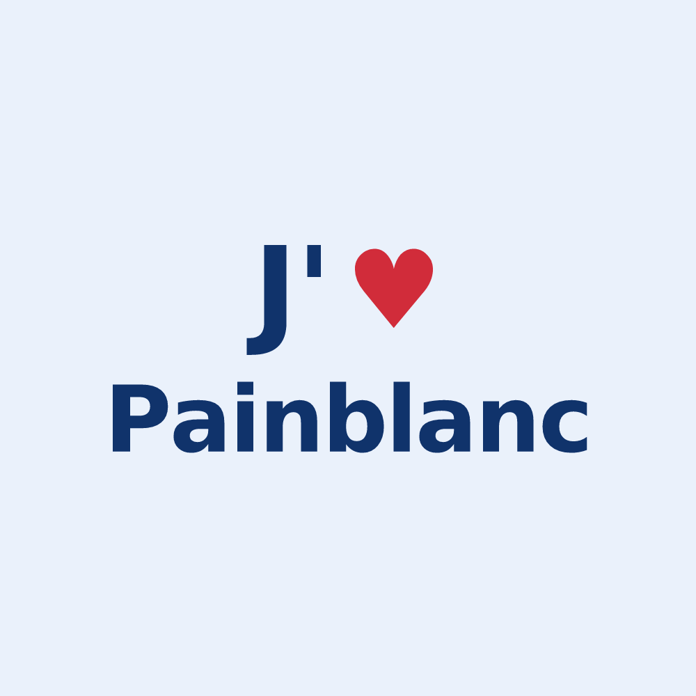 Sticker personnalisé Painblanc — design J'aime Painblanc