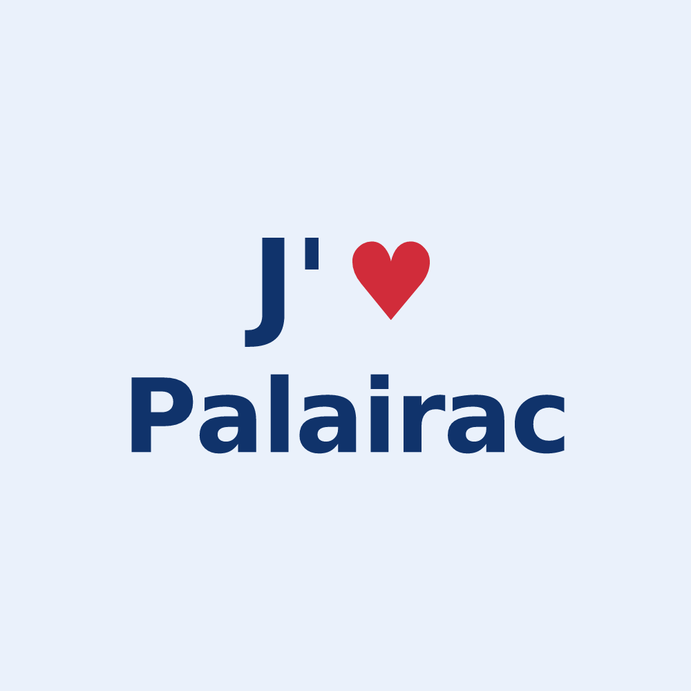 Sticker personnalisé Palairac — design J'aime Palairac