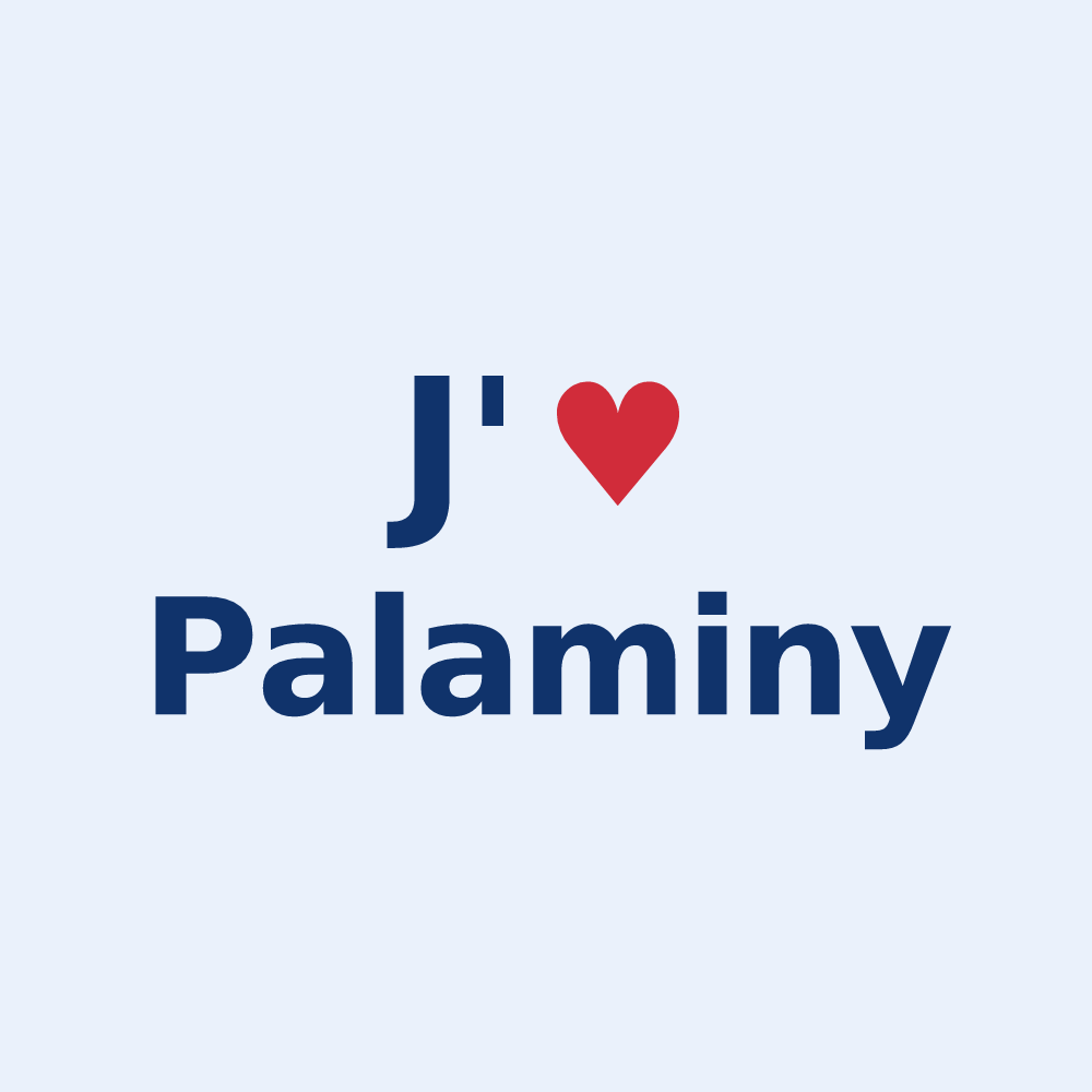 Sticker personnalisé Palaminy — design J'aime Palaminy