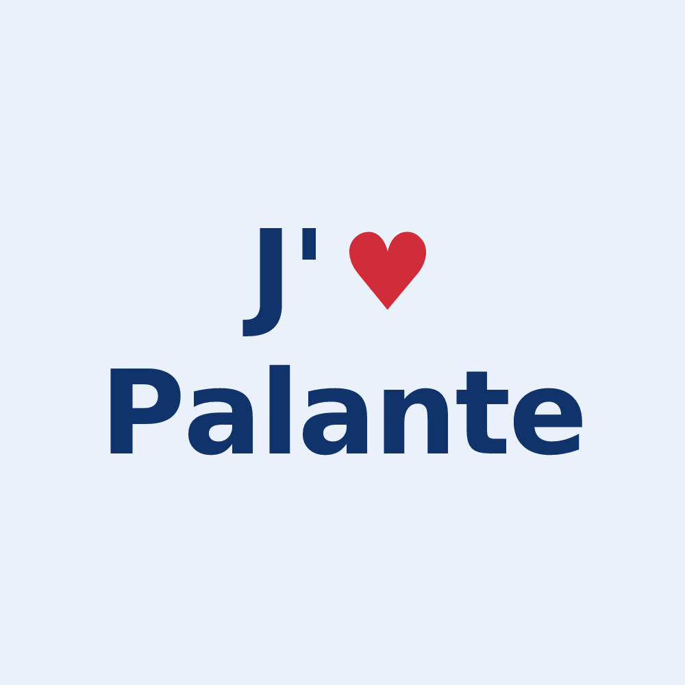 Sticker personnalisé Palante — design « J'aime Palante » imprimé sur le sticker