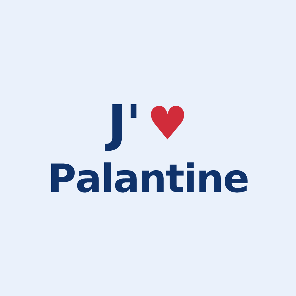 Sticker personnalisé Palantine — design J'aime Palantine
