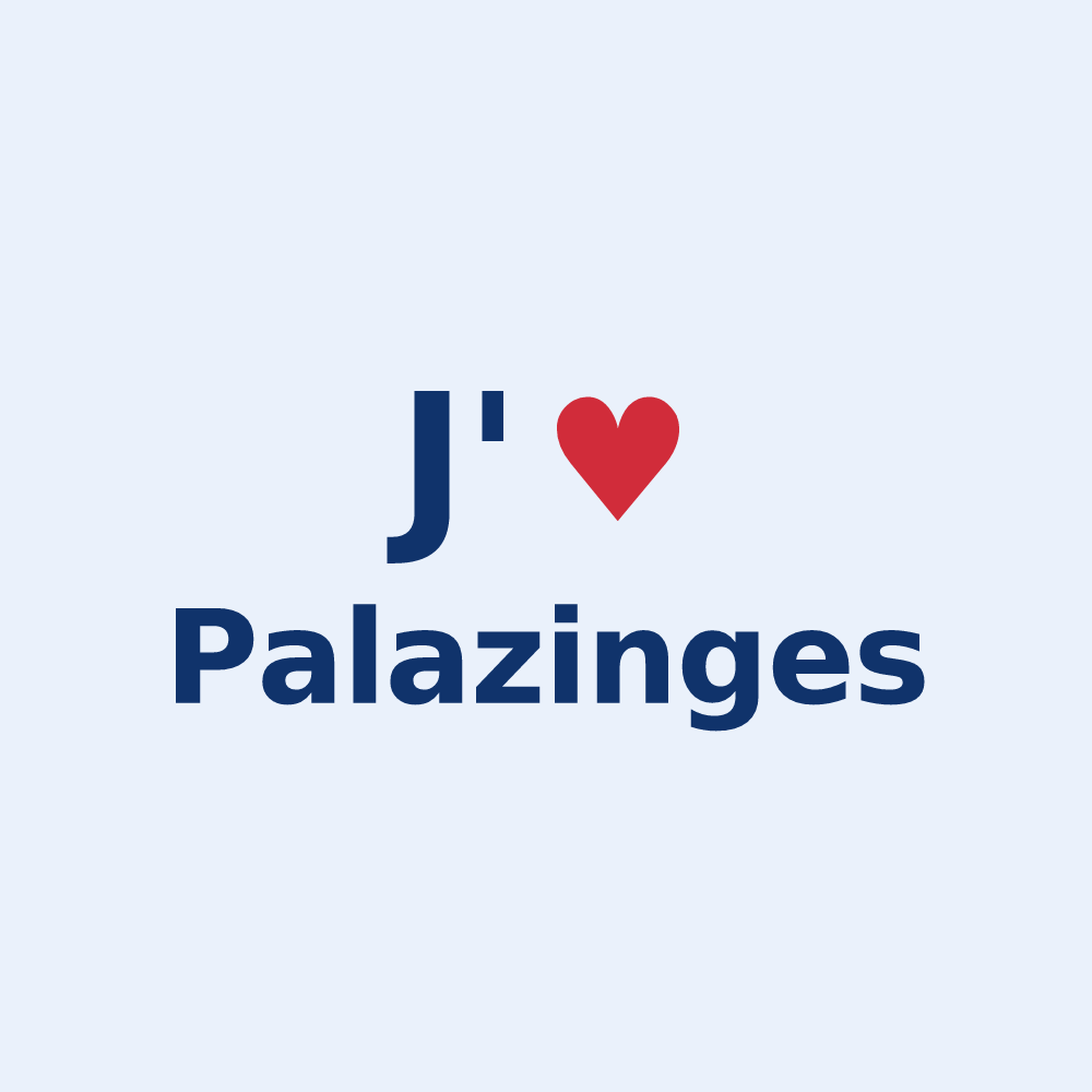 Sticker personnalisé Palazinges — design J'aime Palazinges