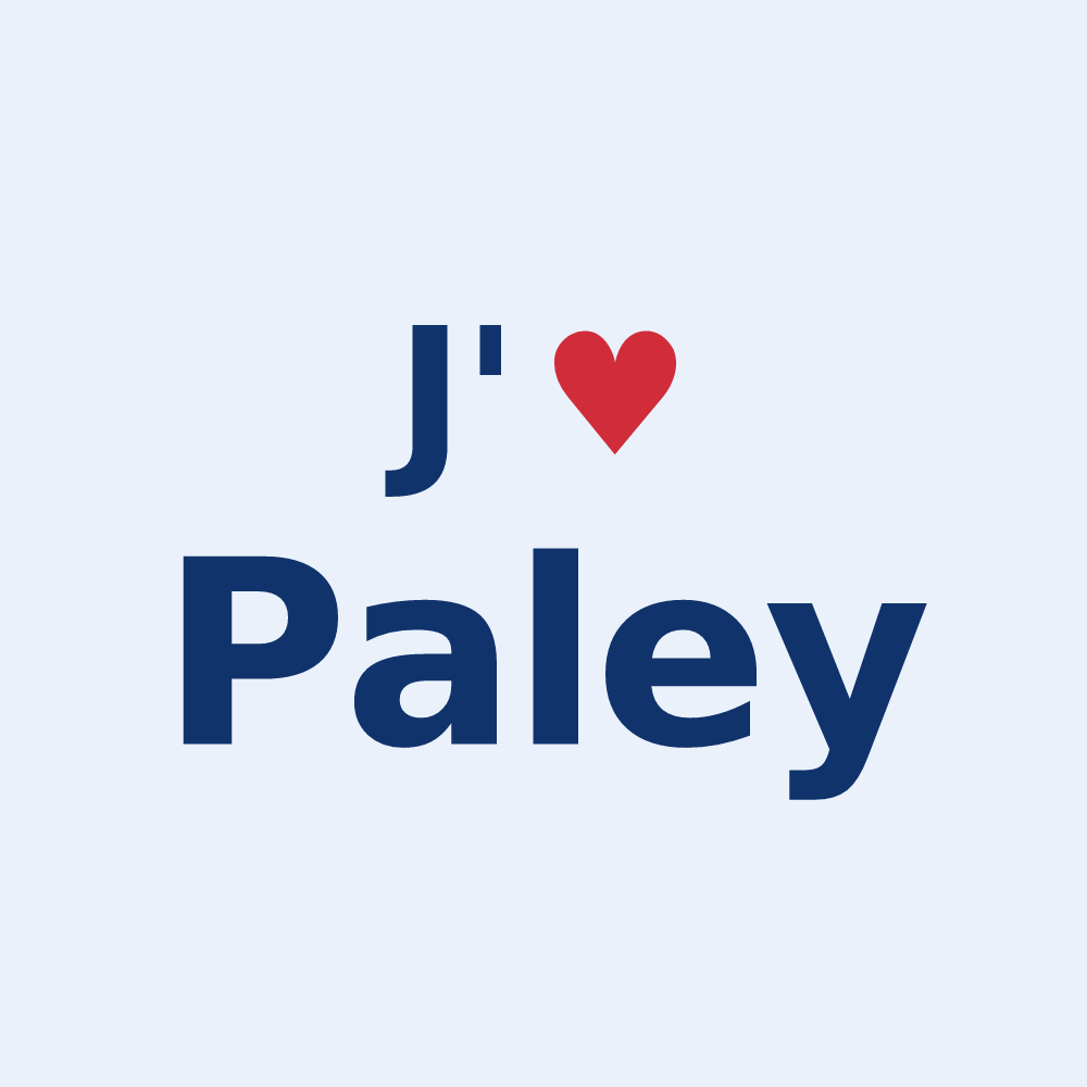 Sticker personnalisé Paley — design J'aime Paley