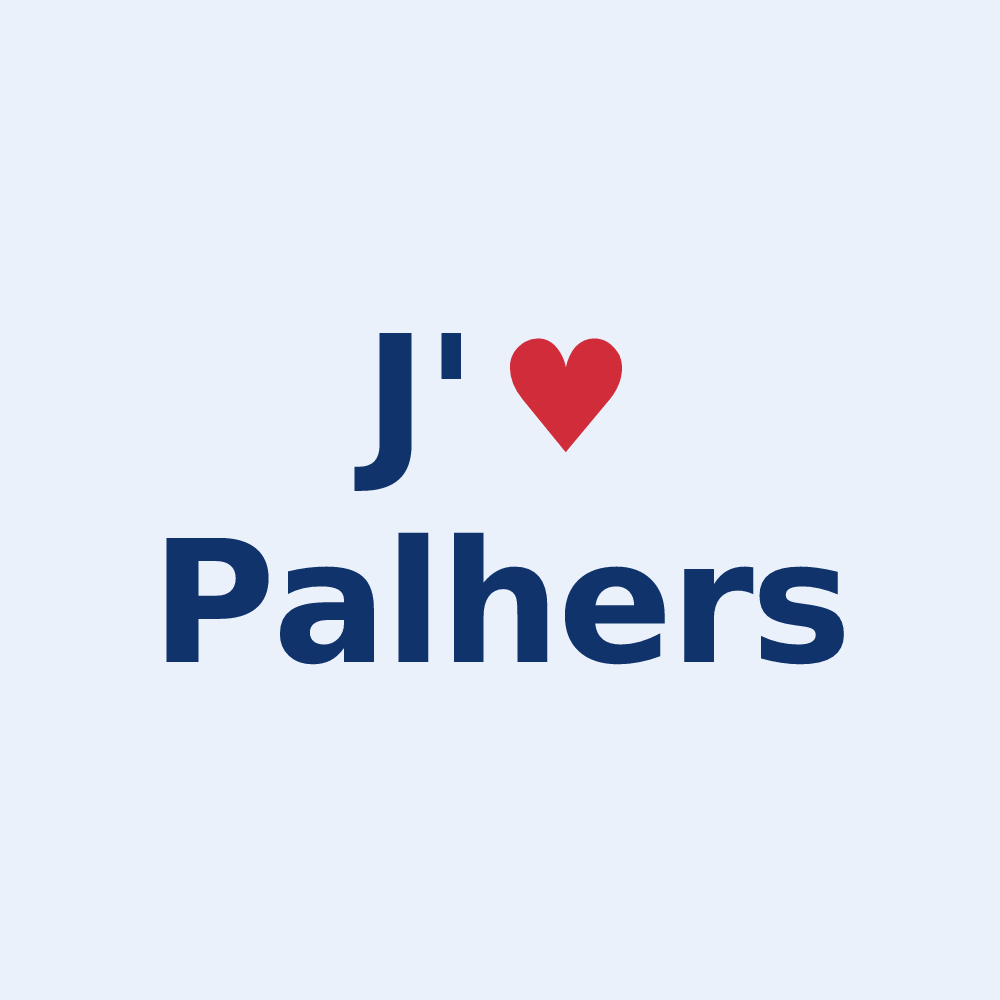Sticker personnalisé Palhers — design « J'aime Palhers » imprimé sur le sticker