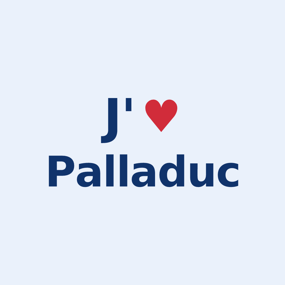 Sticker personnalisé Palladuc — design J'aime Palladuc