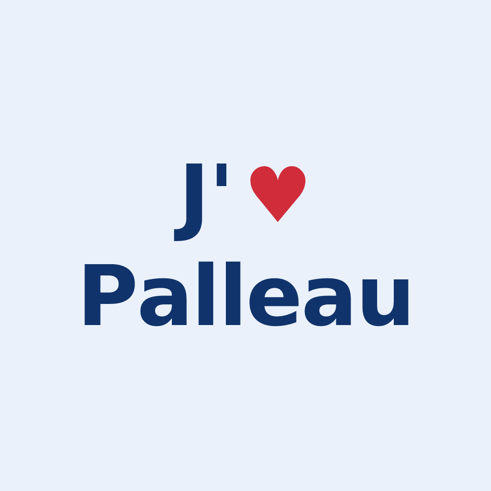 Sticker personnalisé Palleau — design J'aime Palleau