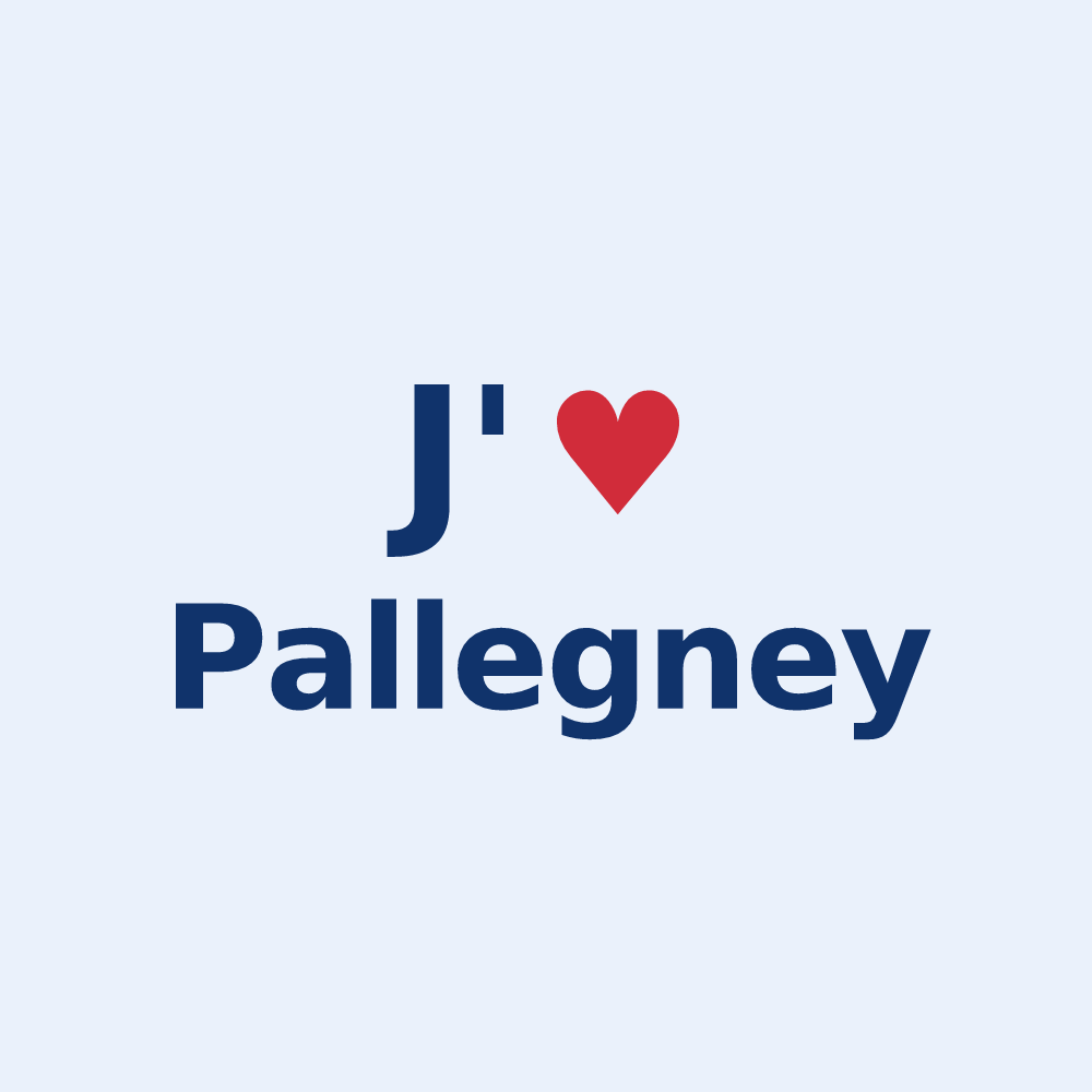 Sticker personnalisé Pallegney — design J'aime Pallegney