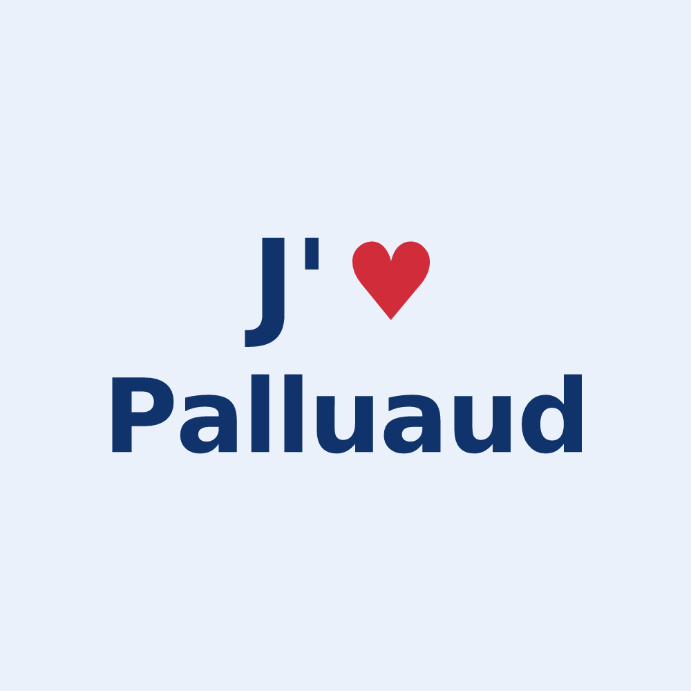 Sticker personnalisé Palluaud — design J'aime Palluaud