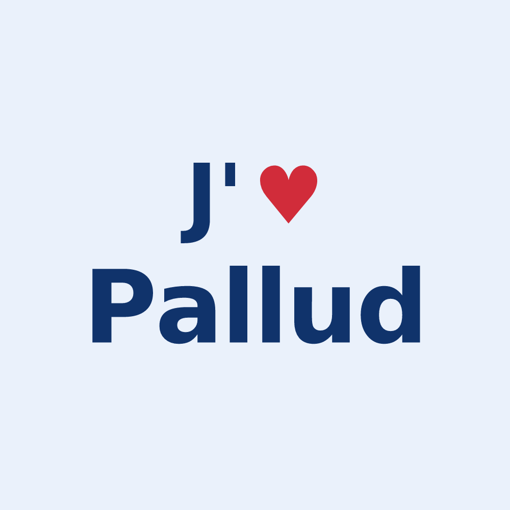 Sticker personnalisé Pallud — design J'aime Pallud