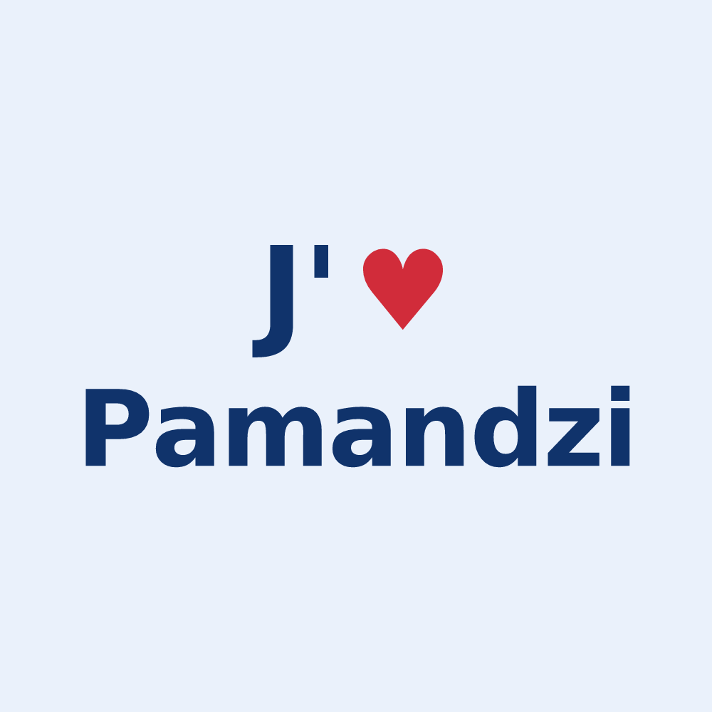 Sticker personnalisé Pamandzi — design J'aime Pamandzi