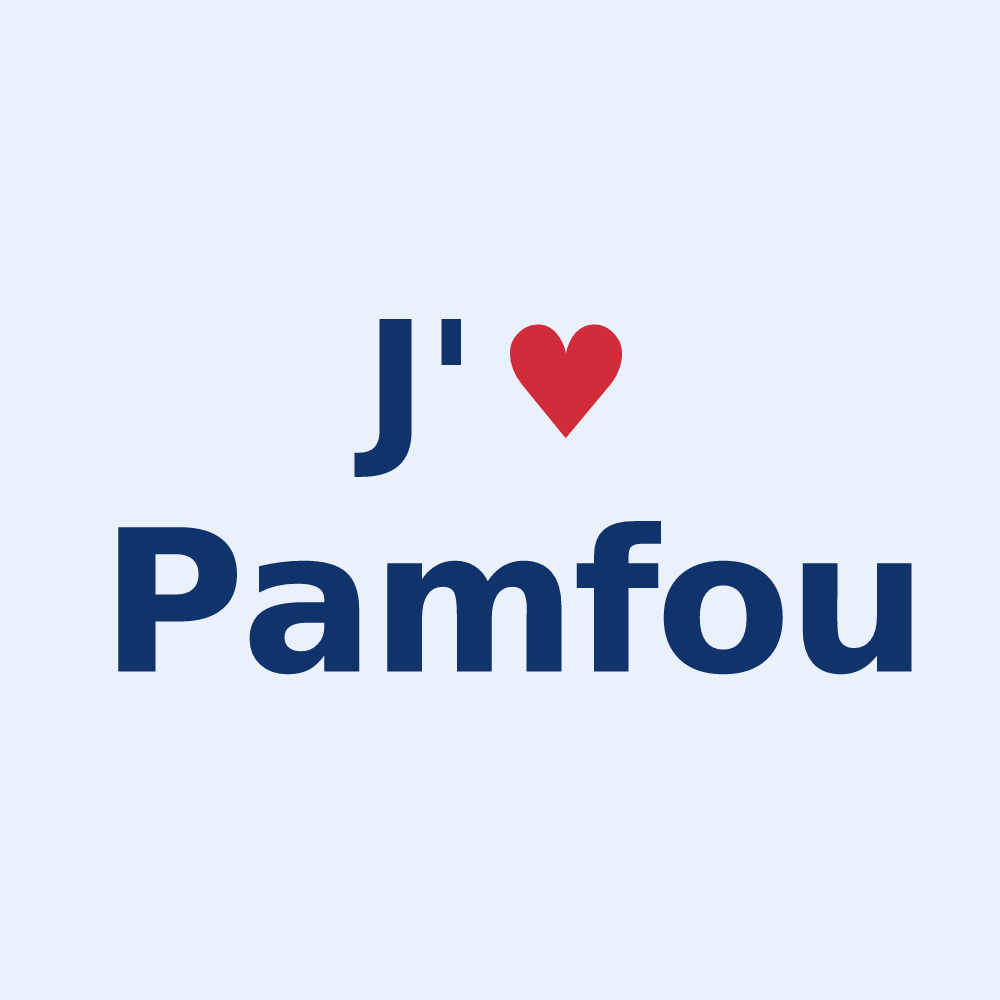 Sticker personnalisé Pamfou — design J'aime Pamfou