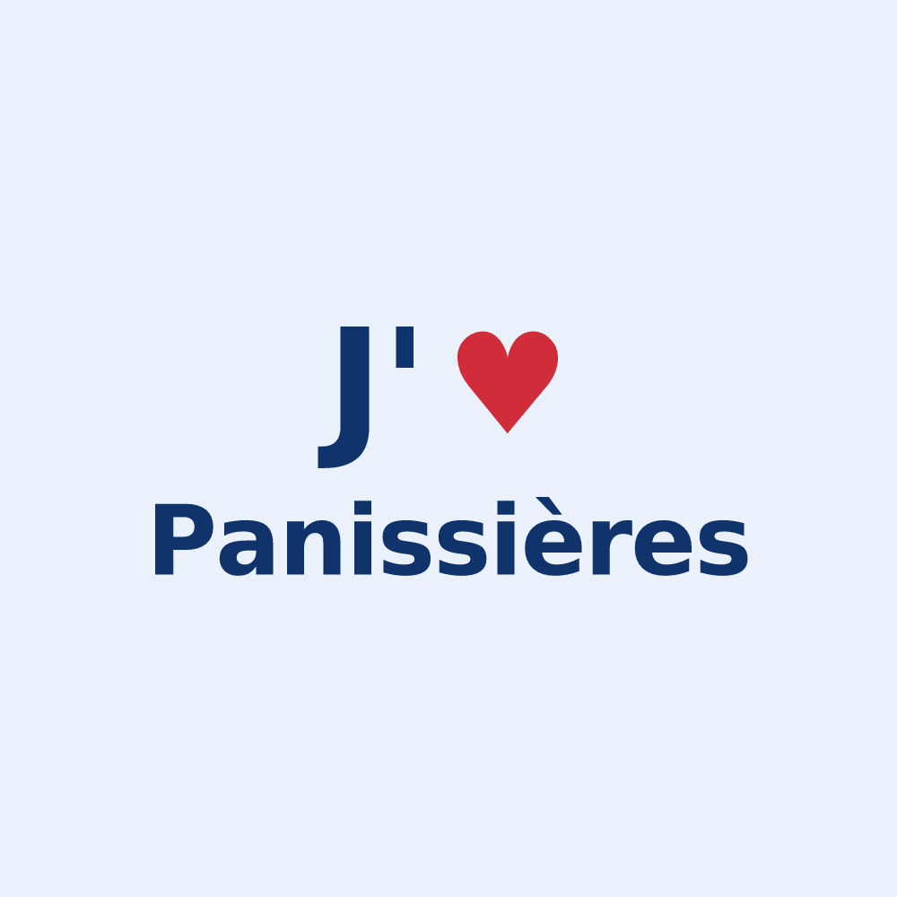 Sticker personnalisé Panissières — design J'aime Panissières
