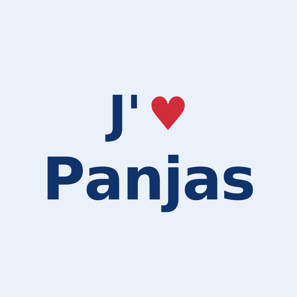 Sticker personnalisé Panjas — design J'aime Panjas