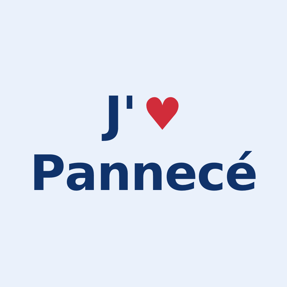 Sticker personnalisé Pannecé — design J'aime Pannecé