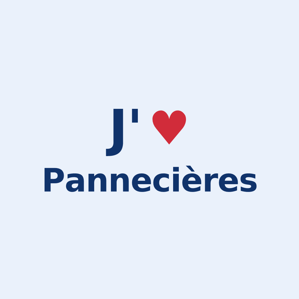 Sticker personnalisé Pannecières — design « J'aime Pannecières » imprimé sur le sticker