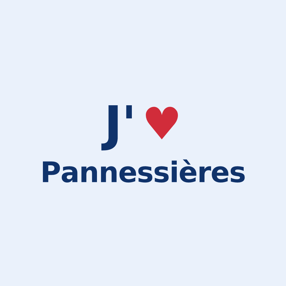 Sticker personnalisé Pannessières — design « J'aime Pannessières » imprimé sur le sticker